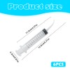 6 Pack 12cc Dental Irrigation Syringes ,Curved Tip Oral Care