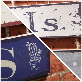 HUABEI Wooden Sign Family Vintage Wooden Hanging Wall - Home Is Where The Heart Is