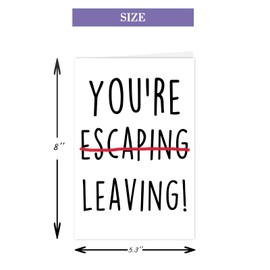 XXDJLP Perfect Escape Coworker Leaving Card Gifts for Coworker Colleagues, Humorous Farewell Going Away Gifts for Coworker Women Men, You Are Not Leaving but Escaping
