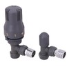 NRG Angled Thermostatic Radiator Valve and Manual Angled Valves 15mm