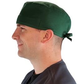 Sparkling EARTH Hunter Green Unisex Classic Surgical Style Scrub Working Cap - 100% Cotton - Made in The USA!