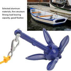 Pilipane Marine Anchor, Marine Kayak Anchor, Portable Foldable Grapnel Kayak Anchor Kit with Marine Rope, for Fishing Kayaks, Canoes, Jet Skis, Paddle Boards and Small Boats