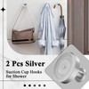 LifCratms 2 Pcs Suction Cup Hooks for Shower, Stainless Steel
