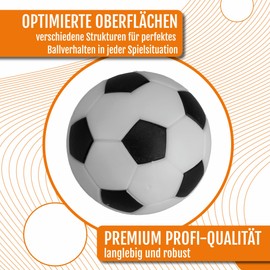 Active Peak Football Balls Set of 12, Professional Replacement Balls for Table Football & Table Football, 35 & 36 mm Training & Tournament Balls Made of Plastic & Cork, Accessories for Football Tables