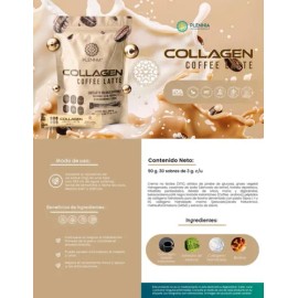 Plennia Collagen Coffee Latte 330g Cafe Soluble 30 Sobres                                                                                             