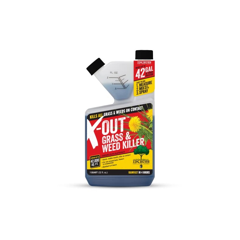 Ike's X-Out, Non-Selective Herbicide, Weed and Grass Killer, 32 oz