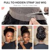 Hidden Strap 360 Deep Wave Glueless Lace Front Wigs Human