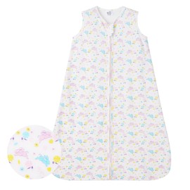 AIUI-HARNSBORN Unisex-Baby 0.5 Tog Sleep Sack 2-Way Zipper Baby Wearable Blankets, Sleeveless Swaddle Breathable Lightweight Sleeping Bag(Rabbit, 3-12 Months)