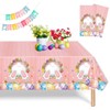 Table Runner Easter Rabbits, Pack of 2 Easter Tablecloth, Waterproof,