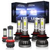 AUIMSOCO For Toyota RAV4 2013-2015 LED Headlight Bulbs Hi/Low Fog