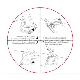 VANMASS Suction Cup from Car Phone Holder to Dashboard Windshield or Desk