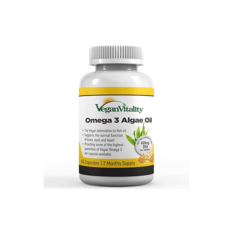 Vegan Omega 3 Algae Oil from Vegan Vitality: DHA 400mg
