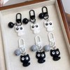 Amily Black Cat & White Cat Matching Key Chain Cute