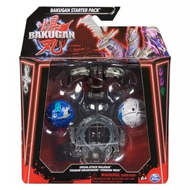 Spin Master Bakugan 3.0 Starter Pack - Special Attack Nillious + Dragonoid + Trox, Black, 0778988466841