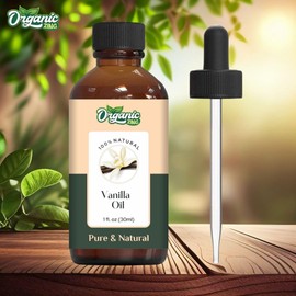 Organic Zing Vanilla (Vanilla Planifolia) Oil | Pure & Natural Essential Oil for Aroma, Diffusers, Skincare & Massage- 30ml/1.01fl oz