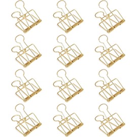 4Pcs Gold Hollow Out Long Tail Wire Binder Clips Paper Binder Clip Large Binder and Paper Clips Small in Size and Light in Weight,Clips, Clamps,Office Products Tape, Adhesives and Fasteners 51mm