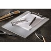 Snopake A4 Metallic ClipBoard with Heavy Duty Clip and Measurement