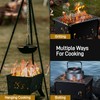 Odoland Camping Grill Portable Folding Charcoal Grills Backpacking BBQ Grill