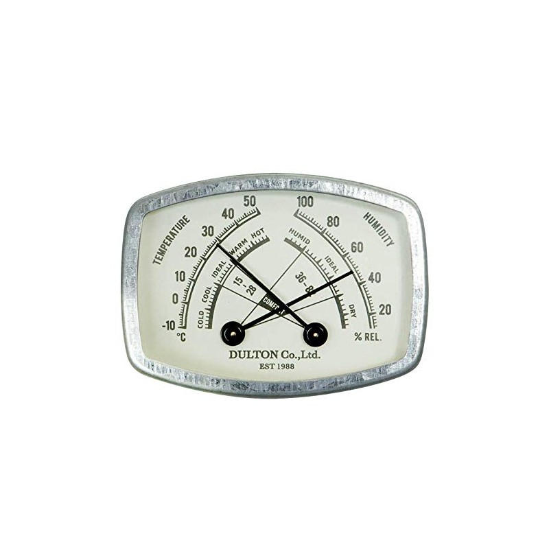 Dulton THERMO-HYGROMETER RECTANGLE K925-1284RC, Humidity Meter, Size (H x W