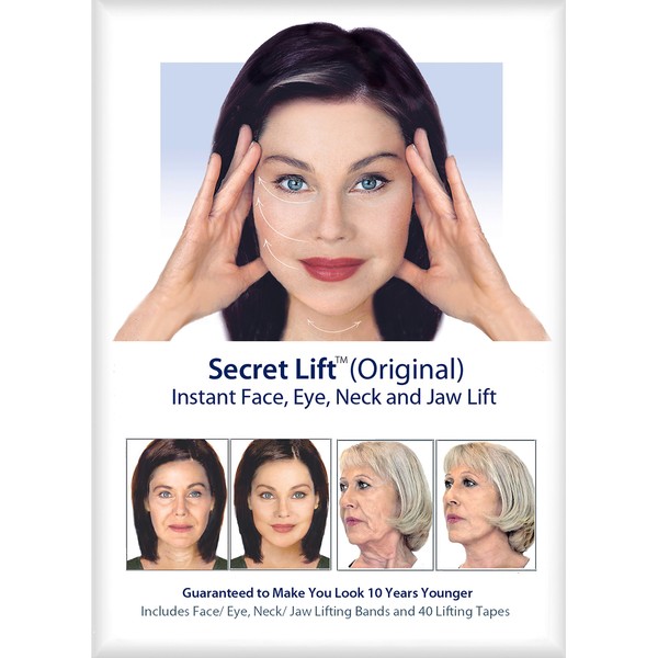 Instant Face, Neck and Eye Lift Tapes and Bands (Dark and Light Hair)