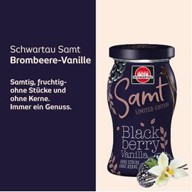 Schwartau Velvet blackberry vanilla, fruit spread without pieces and without seeds, 270 g
