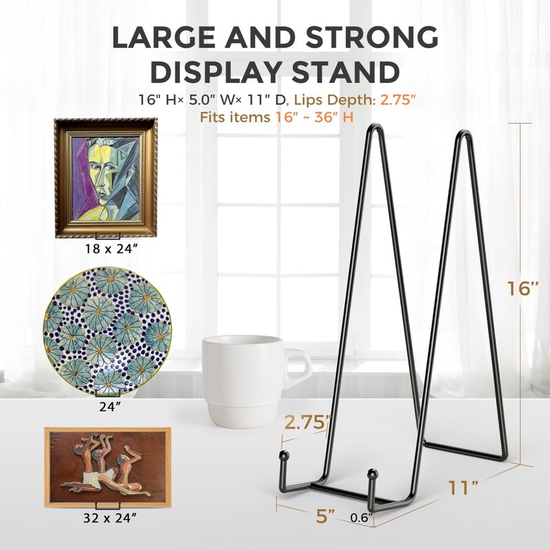 TR-LIFE 16 Inch Heavy Duty Plate Stand (2 Pack) -