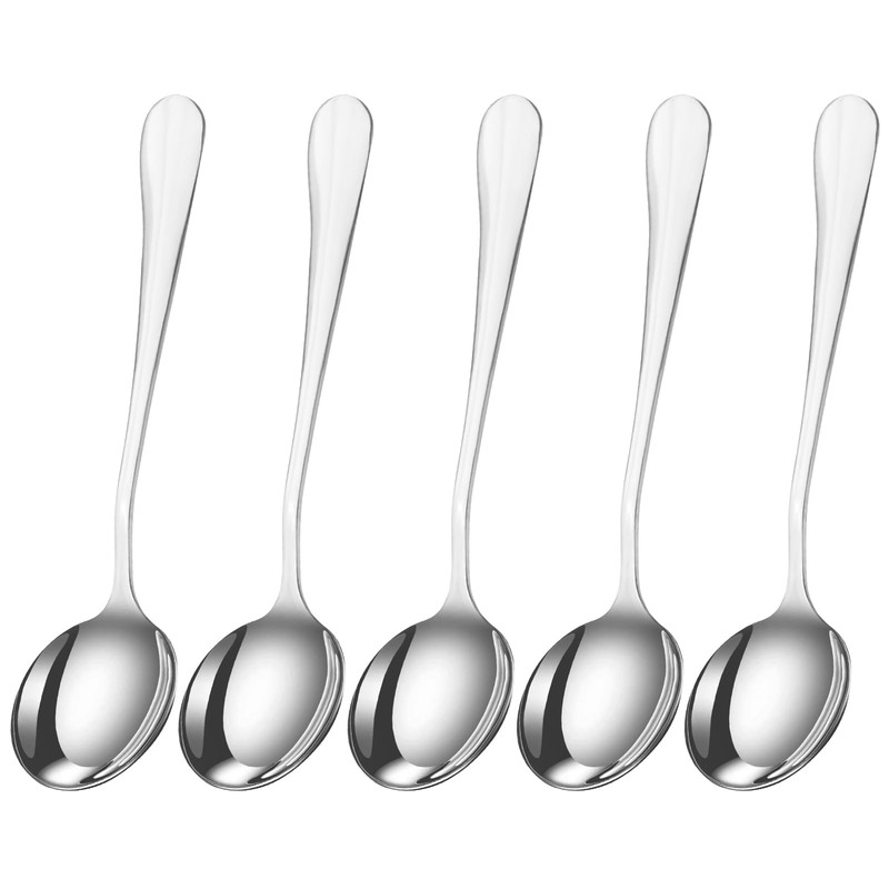 SDMAX Stainless Steel Soup Spoon Set of 6, 6pc Steel