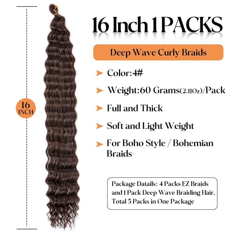 IIFLYDSFA Dark Brown Braiding Hair Pre Stretched for Boho Braids