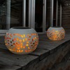 Solar Table Lights Outdoor Waterproof - 2 Pack Dancing Flickering