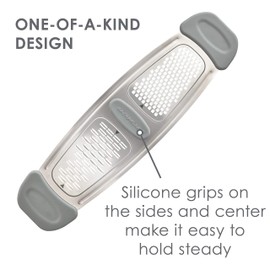 Rachael Ray Tools and Gadgets Stainless Steel Multi Grater for Cheese, Ginger, Garlic, and more, Gray
