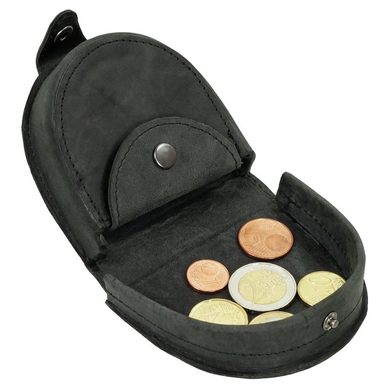 Leather Men's Schütter Coins Wallet Purse Pouring Wallet Purse Cut