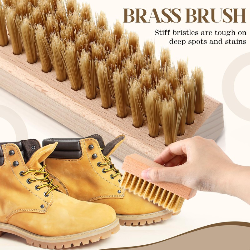Enhon 5 Piece Suede and Nubuck Cleaning Kit with Brass