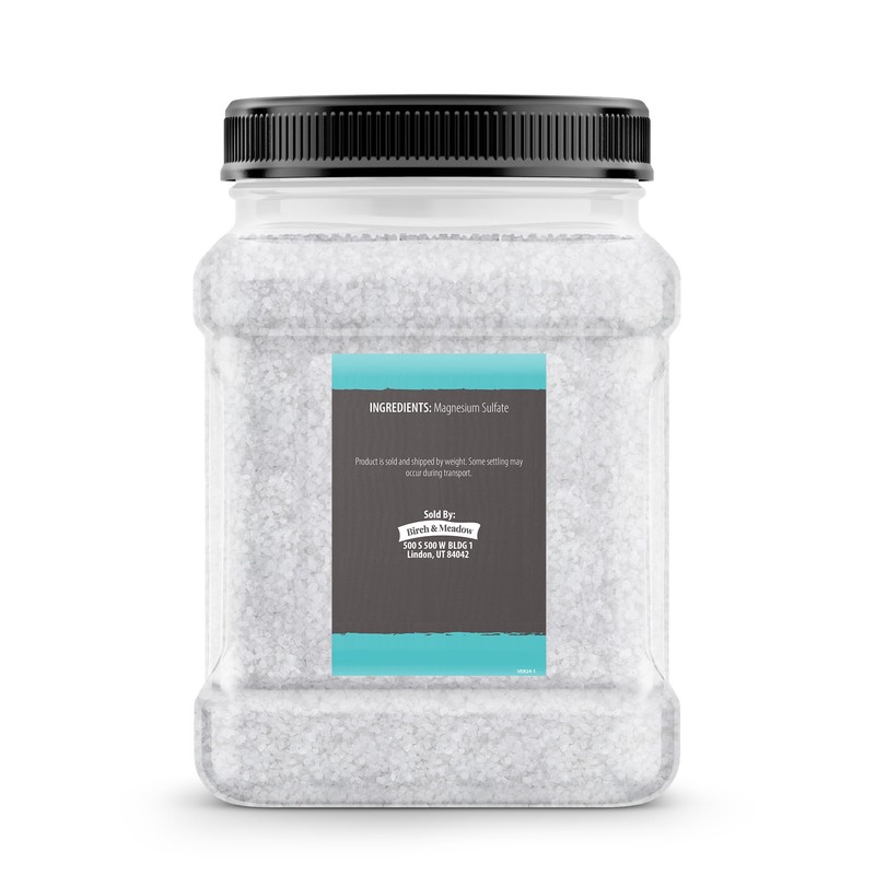 Birch & Meadow Epsom Salt, 4 lb, Pure Magnesium Sulfate,