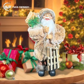 Santa Claus Figurine with Gift Bag, Christmas Decoration for Living Room, Standing Table Decoration, Ideal for a Festive Atmosphere, Santa Claus Decoration for Your Home, Christmas Paradise
