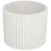 Springcrest White Linen Pleated Drum Lamp Shade 14.75x14.75x12 (Spider) -