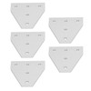 5Pcs Tie Plate 5 Holes Aluminum Robust Reinforced Connecting Mending