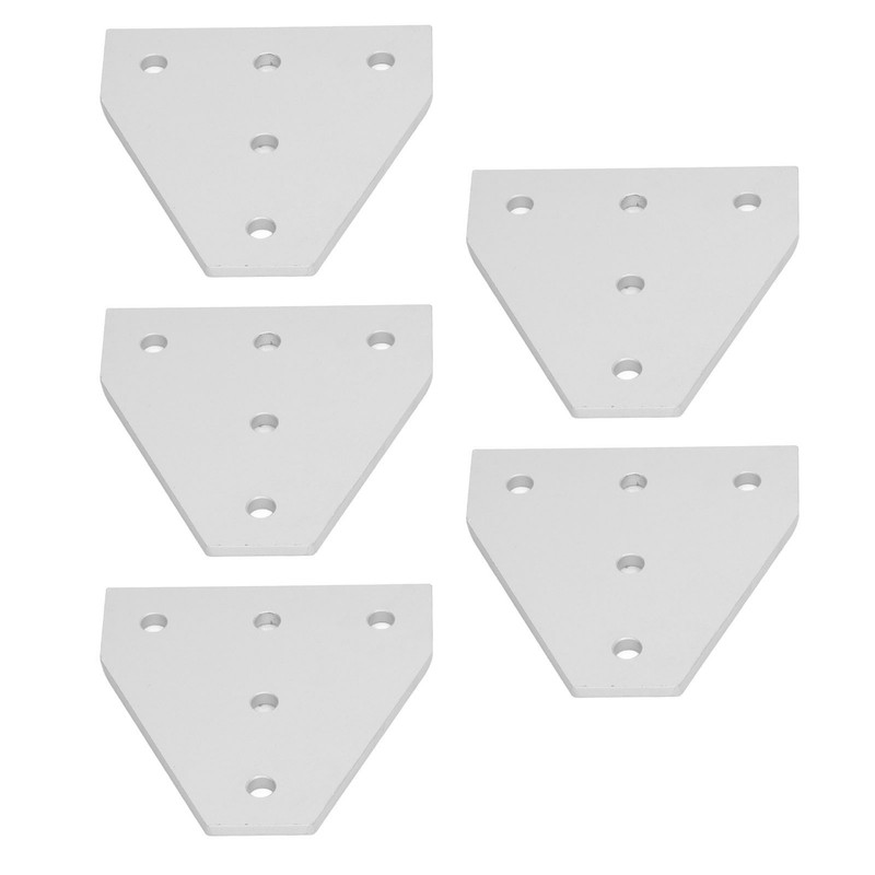5Pcs Tie Plate 5 Holes Aluminum Robust Reinforced Connecting Mending