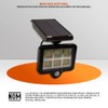 Tecnolite Lampara Solar, 120 LED Lampara Solar para Exterior IP54