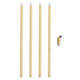 PATIKIL Threaded Extension Rod,4 Set 12" M10 x 1mm Fine Thread Lamp Pipe with Lamp Pipe Nipple,Sloped Ceiling Adapter for Pendant Light Island Lighting Chandelier Stems,Bronze