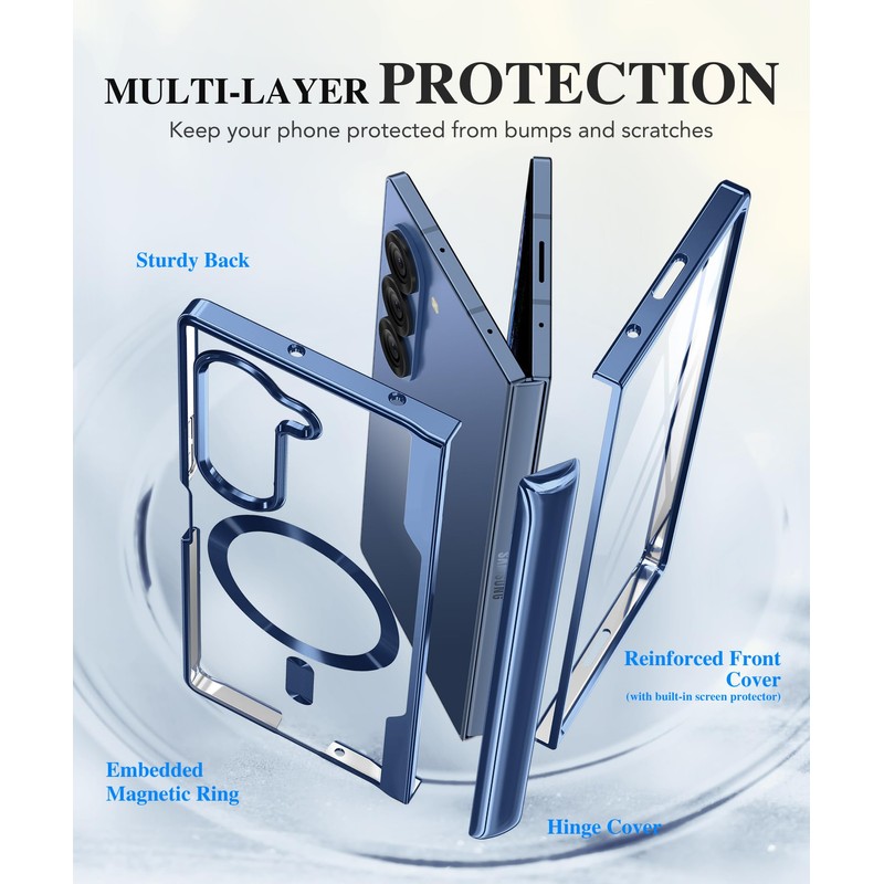 BERFY for Z Fold 7 Case with Screen Protector,Compatible with