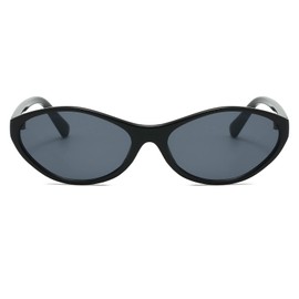 YAMEIZE Retro Oval Sunglasses Women Men Vintage Small Oval 90s Sunglasses Cat Eye Frame Y2k Narrow Shades Trendy Sun Glasses UV400 Protection