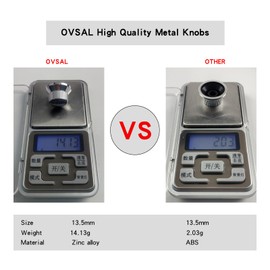 OVSAL 3PCS Electric Bass Guitar Metal Knobs with Abalone Shell Tops Electric Guitar Volume and Tone Knobs Replacement for Strat Stratcaster Tele Telecaster Jazz Gibson Les Paul（ Chrome）