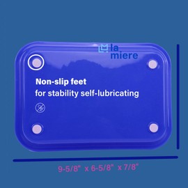 LA MIERE Dental Flat Tray Size F (Mini) - Plastic - 9-5/8" X 6-5/8" X 7/8" Autoclavable Magnetic Blue