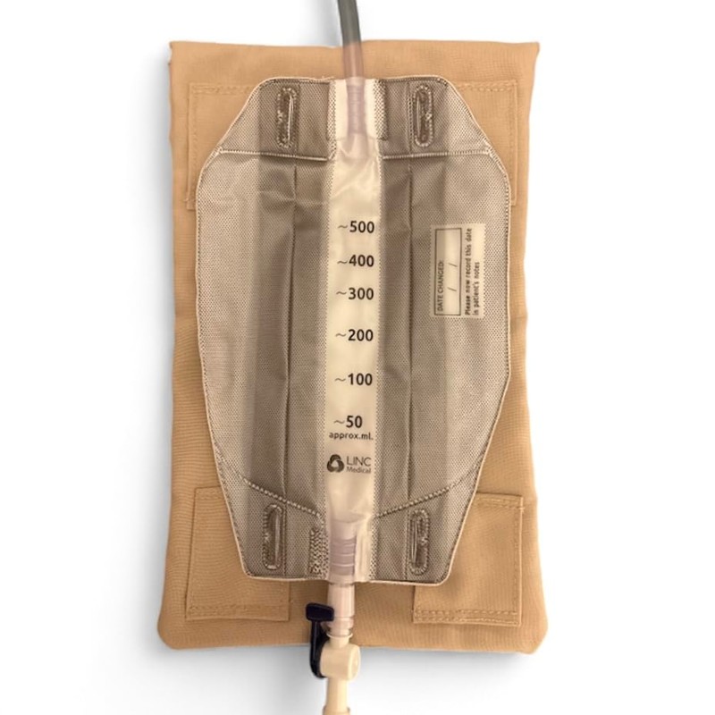 Skin Colour. Catheter Leg Bag Holder. Cover.