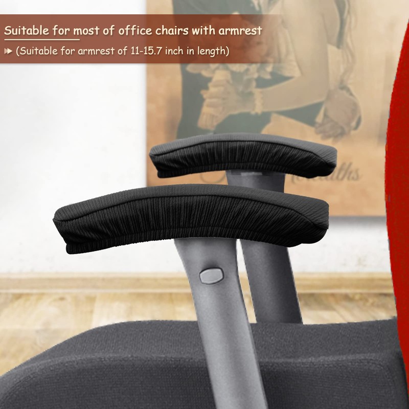 Trycooling 2 Pcs Polyester Removable Machine Washable Office Chair Armrest