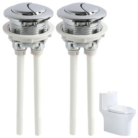 Set of 2 Universal Toilet Flush Buttons, 40 mm, Double Flush Toilet Button, Suitable for Toilets with a Lid Hole Diameter of 37-44 mm, Water Economical, Easy Installation, Modern Design