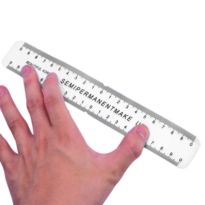 SUPVOX Eyebrow Stencil Ruler Eyebrow Measure Balance Template Translucent Tattoo