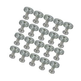 VekAuto 20 Pcs Car Motorcycle Titanium Tone M6 Fender Bumper Washer Bolt Nuts Kit Aluminum Alloy Engine Bay Fastener Auto Accessories