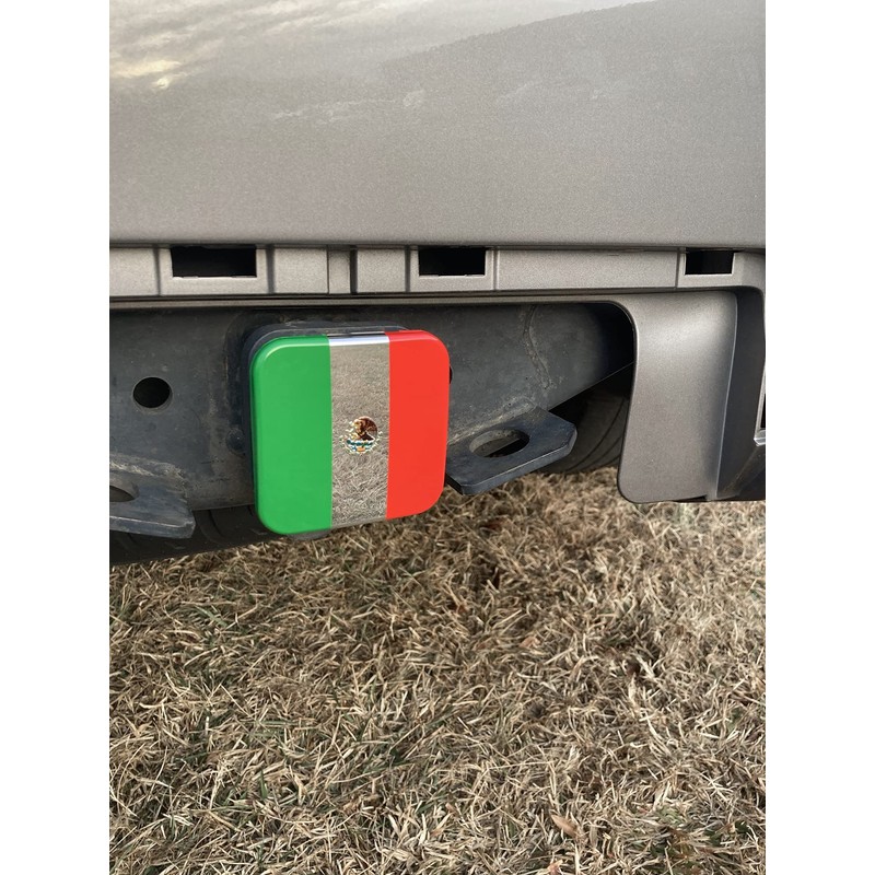 eVerHITCH Mexico Flag Hitch Cover Plug (Fits 2" Receivers, Mexican