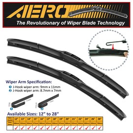 AERO Hybrid 26" + 18" Premium Quality All-Season Windshield Wiper Blades (Set of 2)